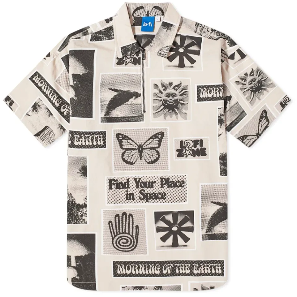 Earth Quarter Zip Short Sleeve Shirt