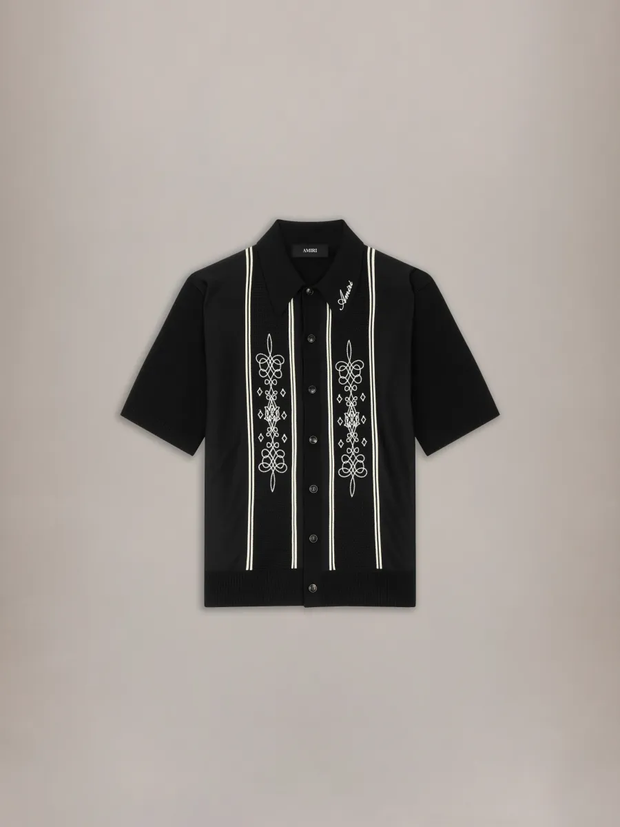 MA PANELED KNIT SHIRT - Black