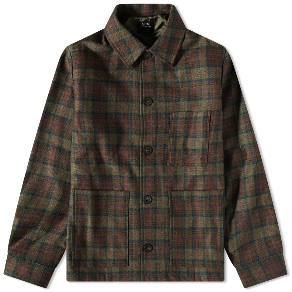 A.P.C. Emile Checked Wool Chore Jacket
