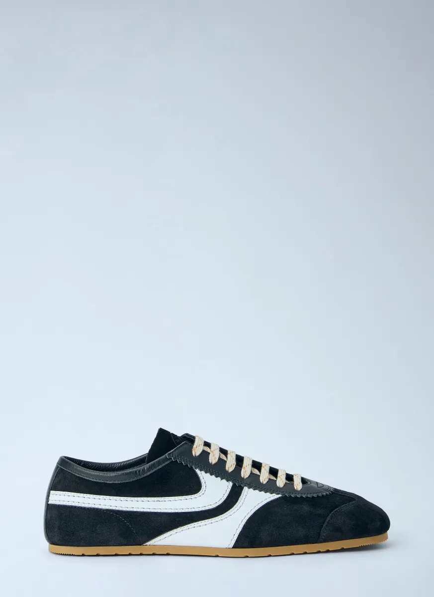 Suede Panel Sneakers