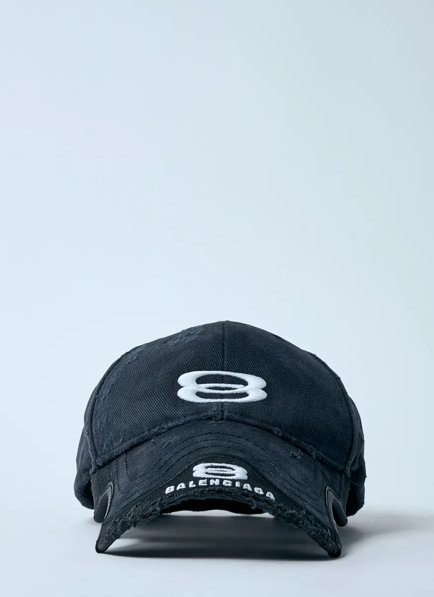 Double Logo Embroidery Baseball Cap