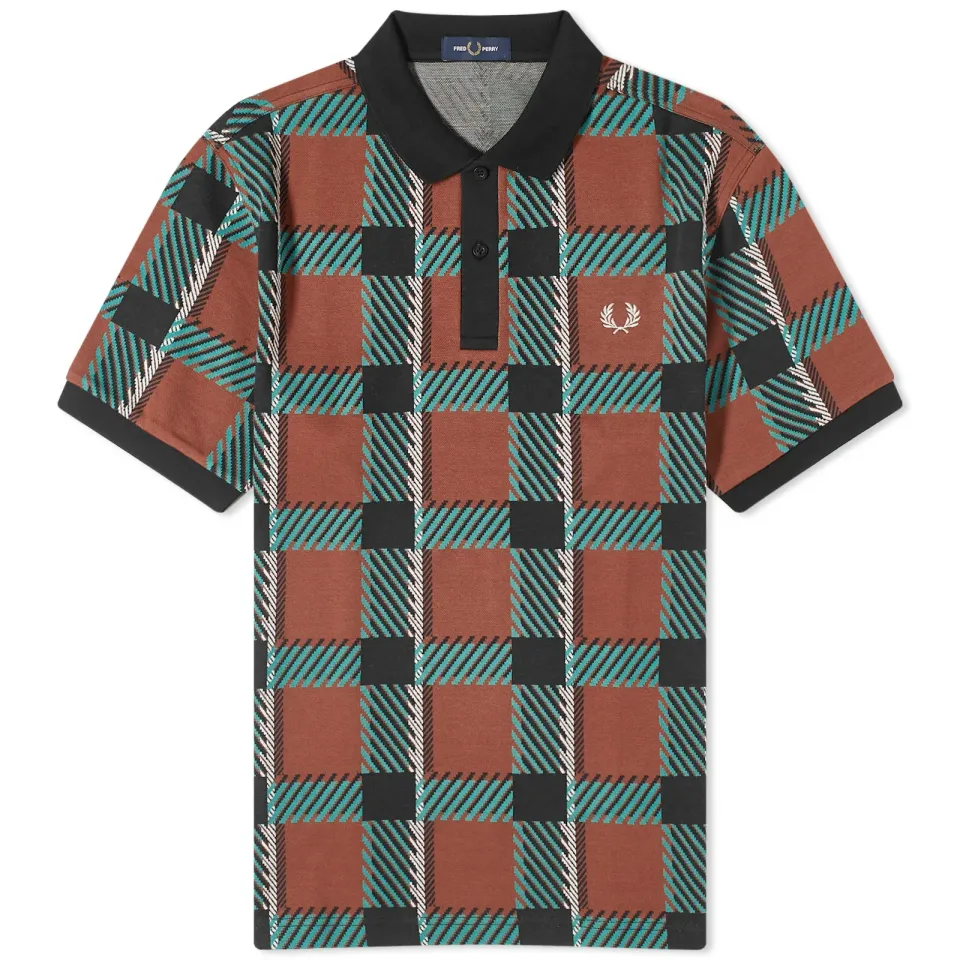 Gllitch Tartan Polo Shirt