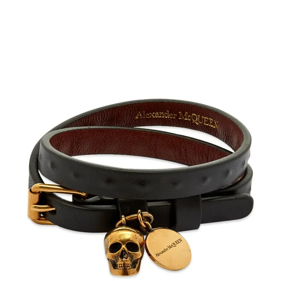 Double Wrap Skull Bracelet