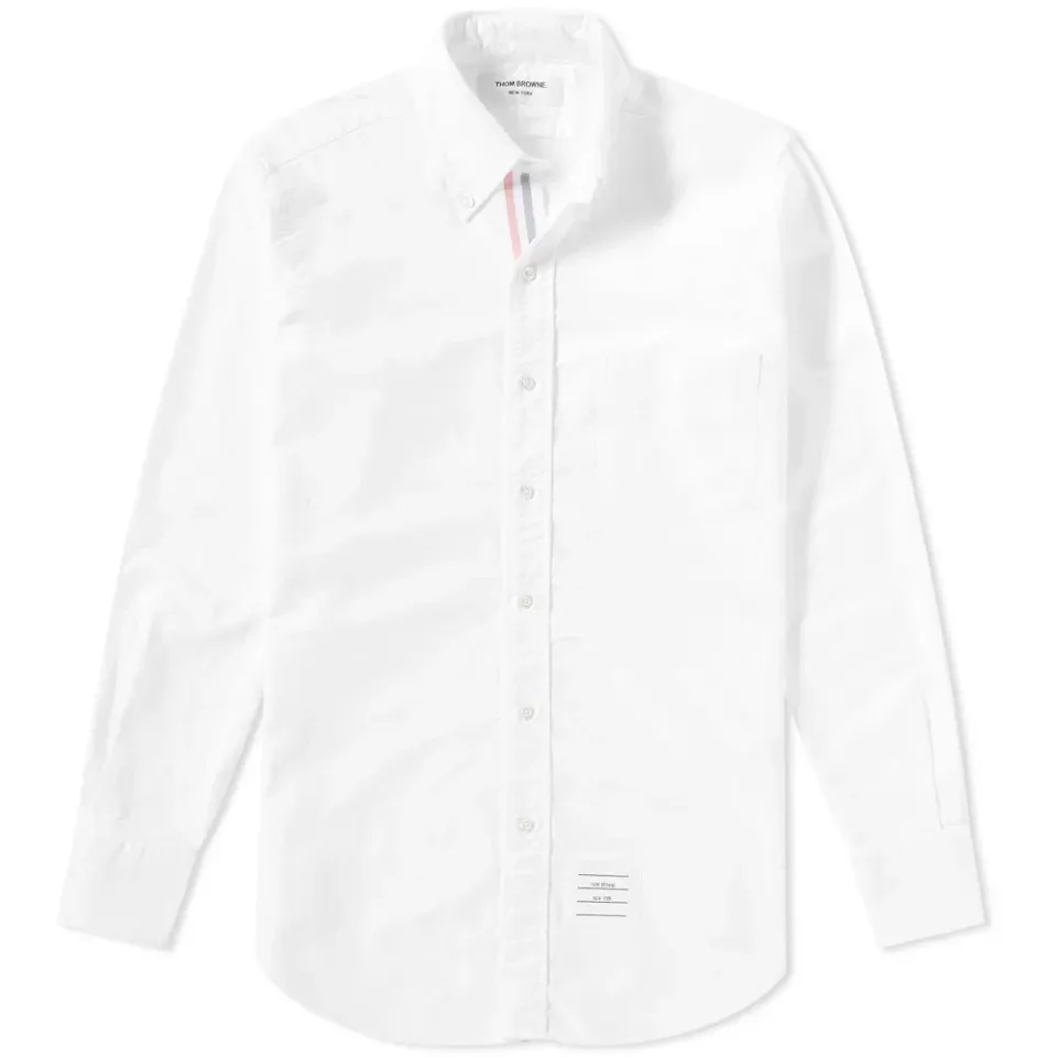 Engineered Stripe Placket Oxford Shirt