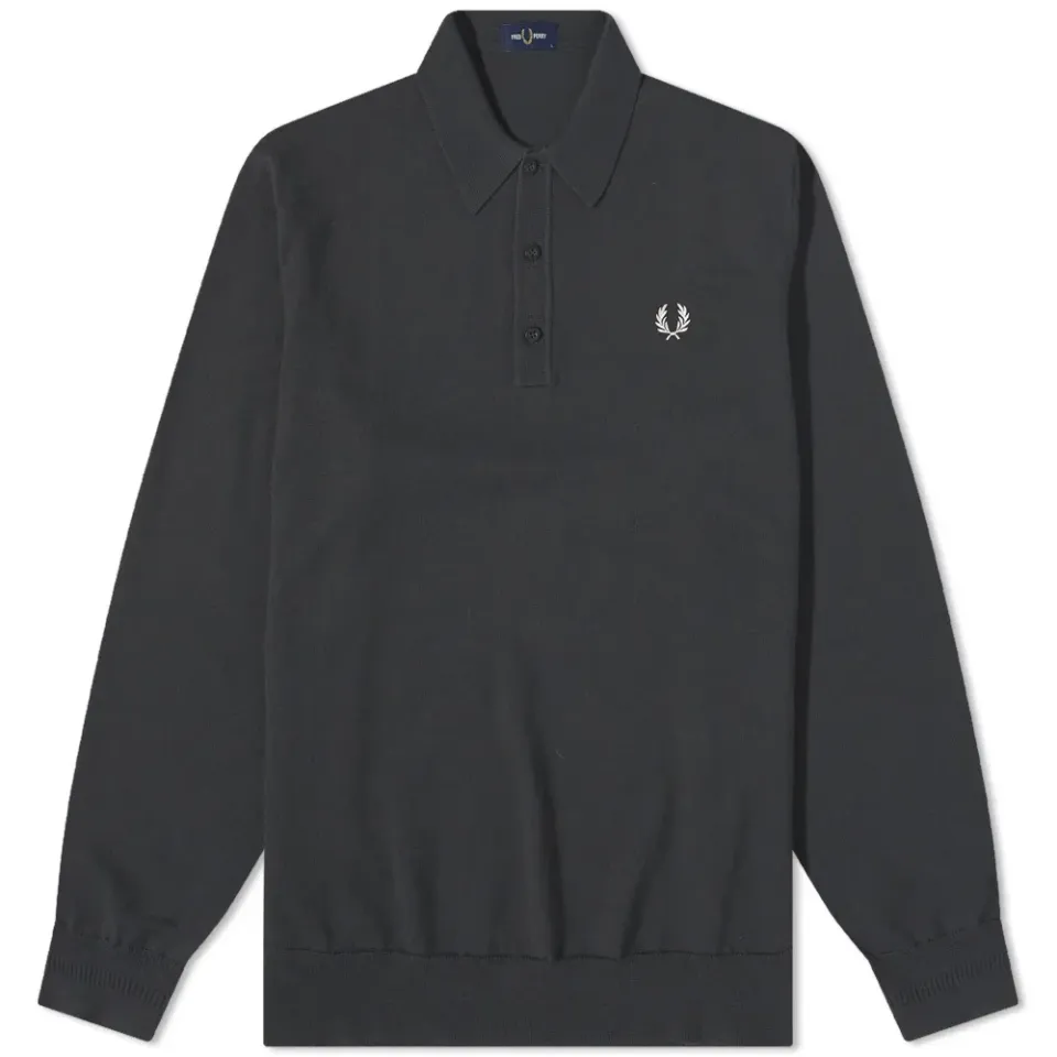 Long Sleeve Knit Polo