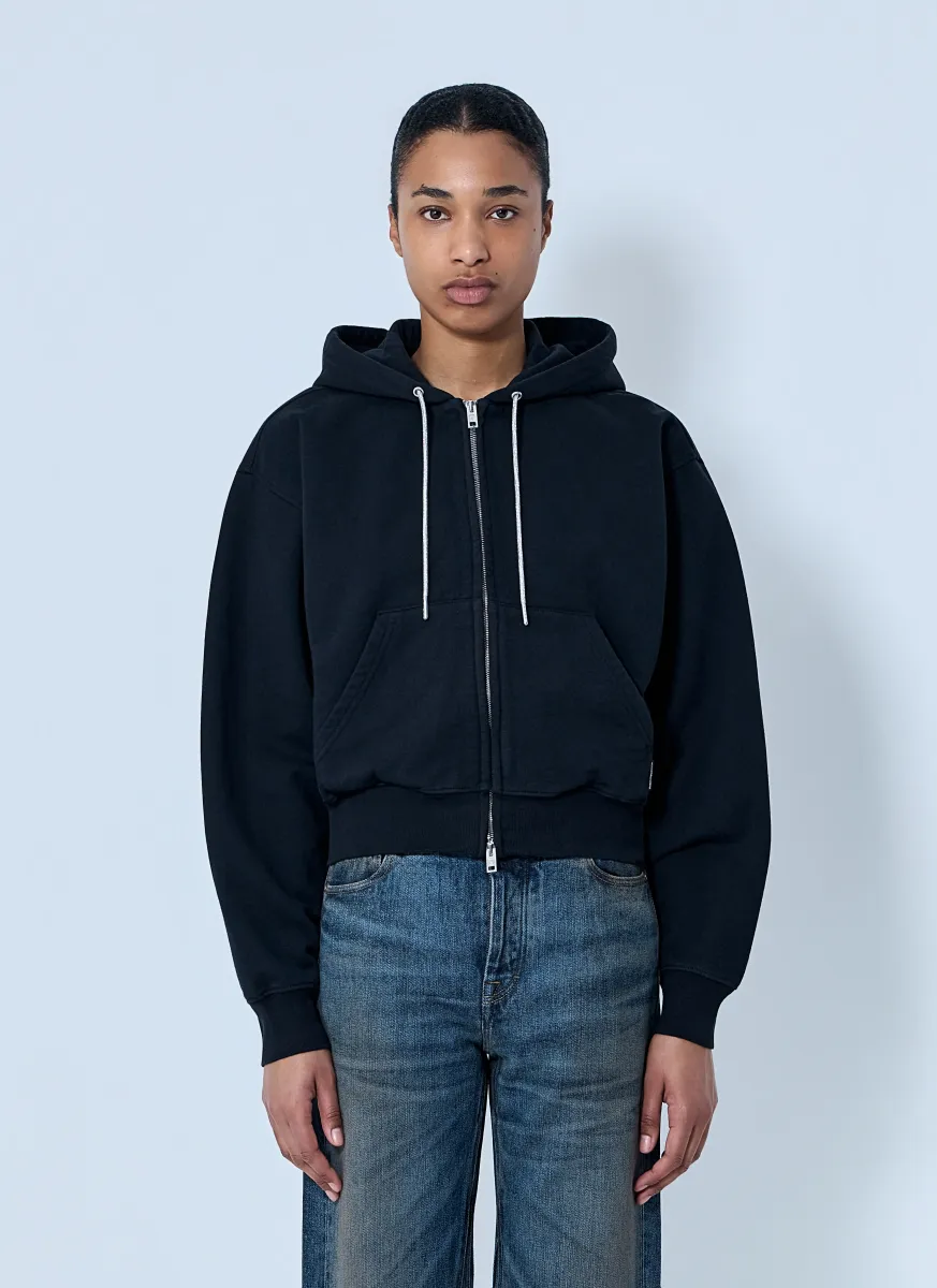 Zip-Front Hooded Sweatshirt
