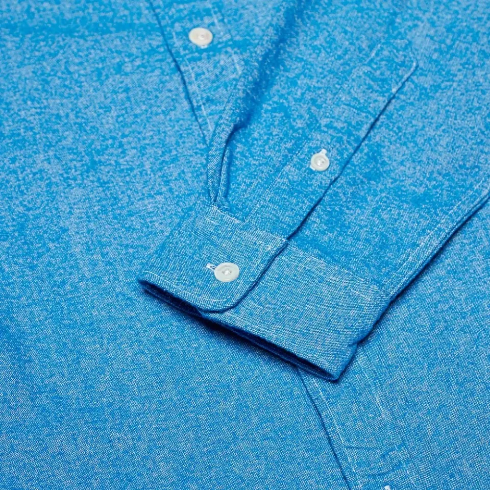 Leather Trim Chambray Shirt