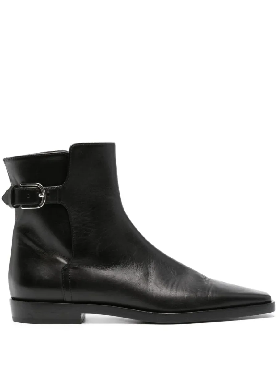 Belted Leather Boot
