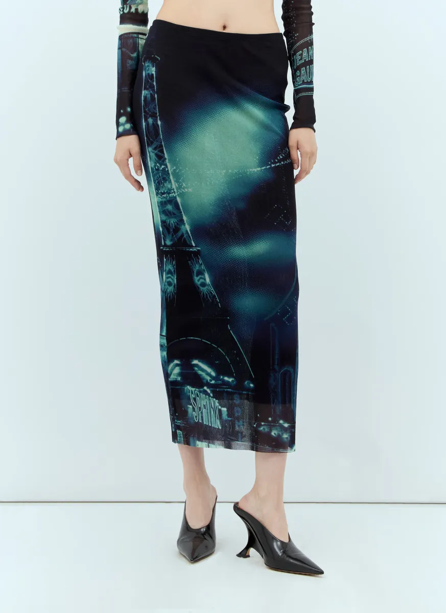 Pigalle Mesh Long Skirt