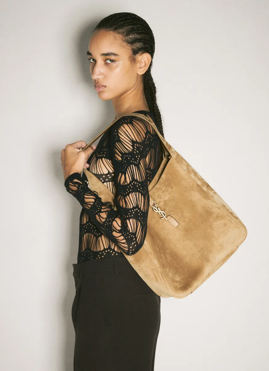 Le 5 à 7 Large Suede Shoulder Bag