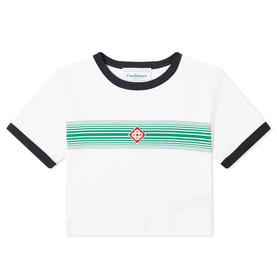 Logo Stripe Ringer T-Shirt