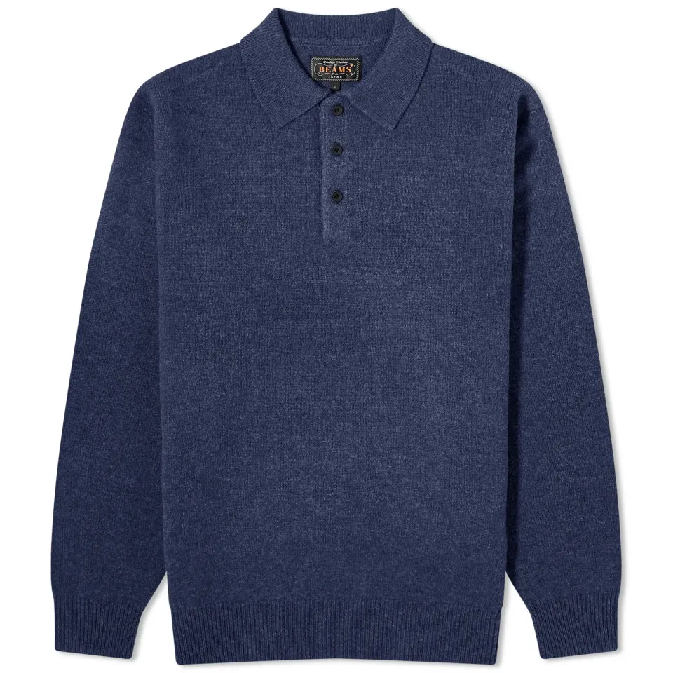 Long Sleeve Knit Polo
