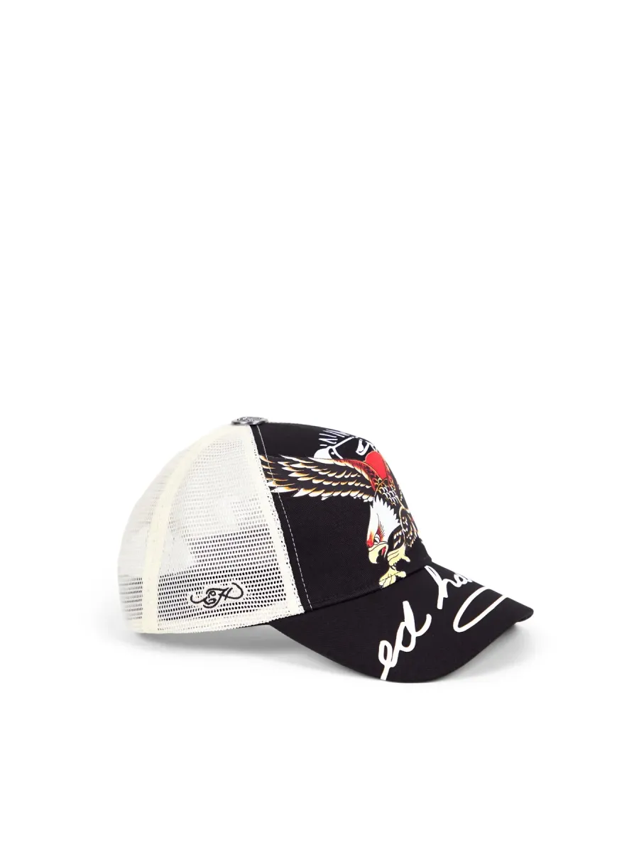 SOARING EAGLE ED HARDY SCRIPT 5 PANEL CAP
