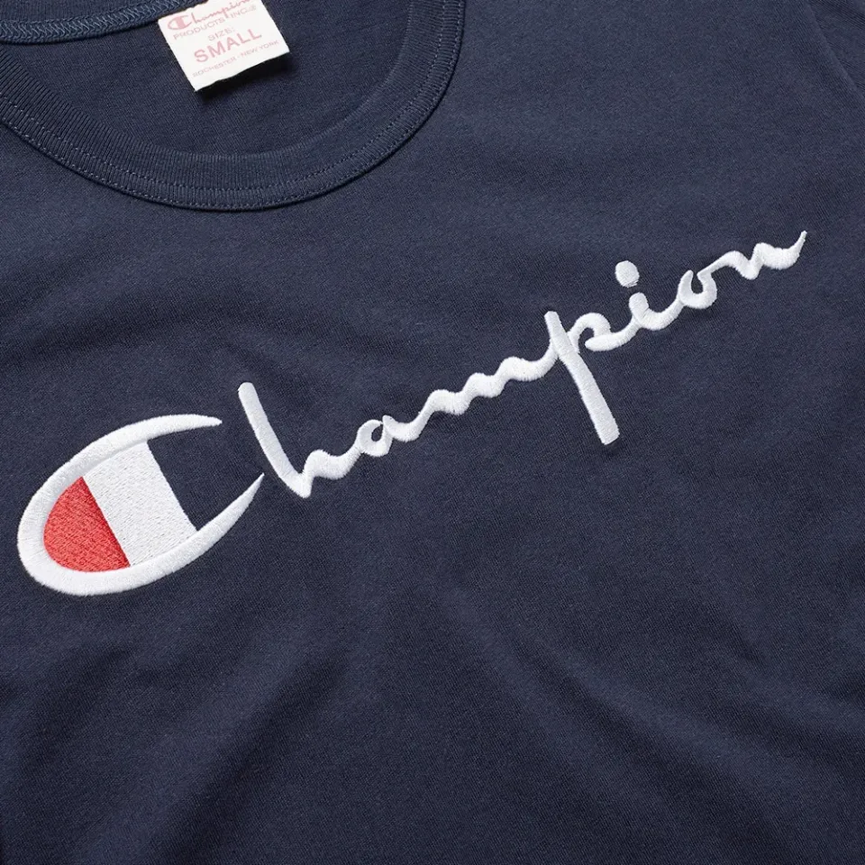 Embroidered Script Logo Tee
