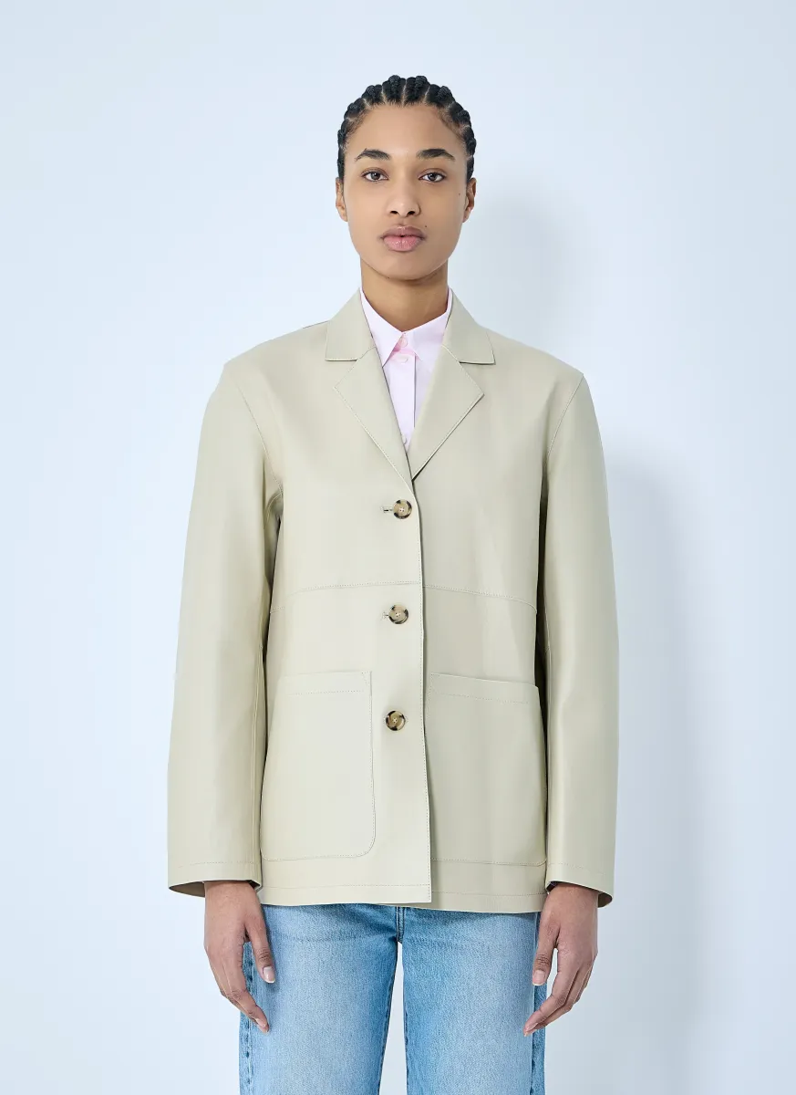 Clean Leather Blazer
