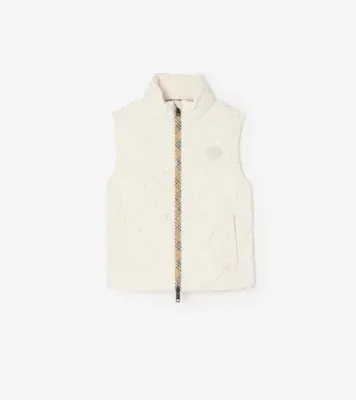 Packable Quilted Nylon Cheswick Gilet in Tundra white