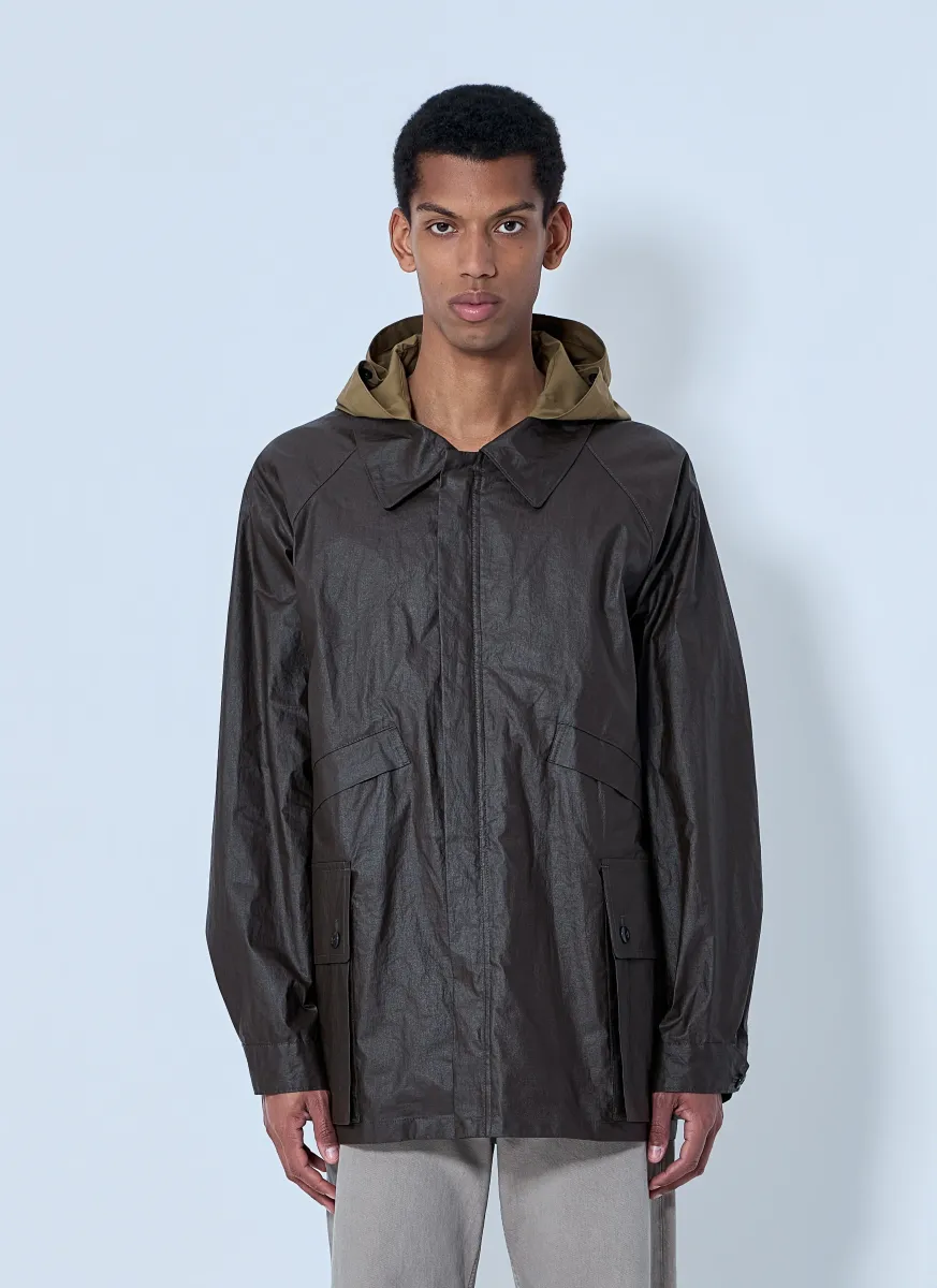 Hooded Waxed Jacket