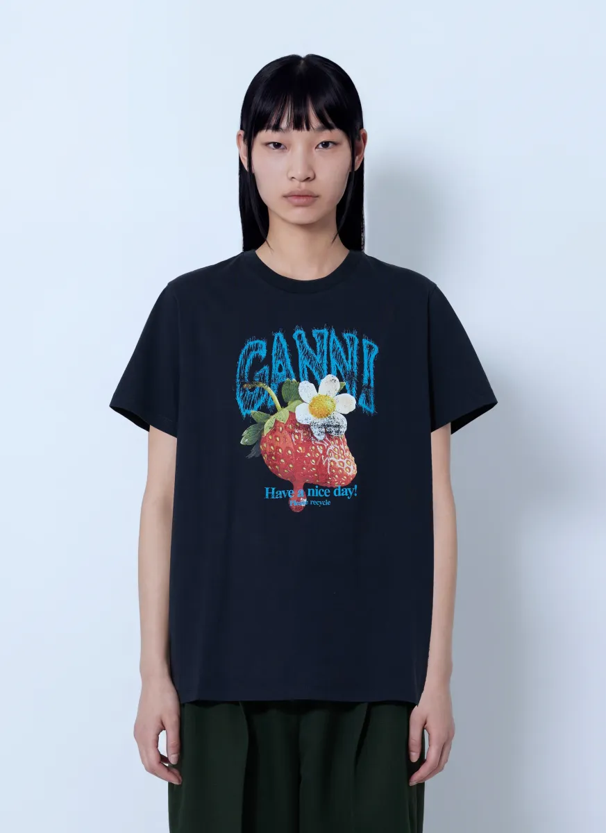 Fruit Logo Cotton T-Shirt