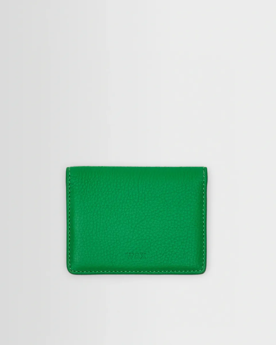 Forbe - Bright Green Grain Leather Cardholder