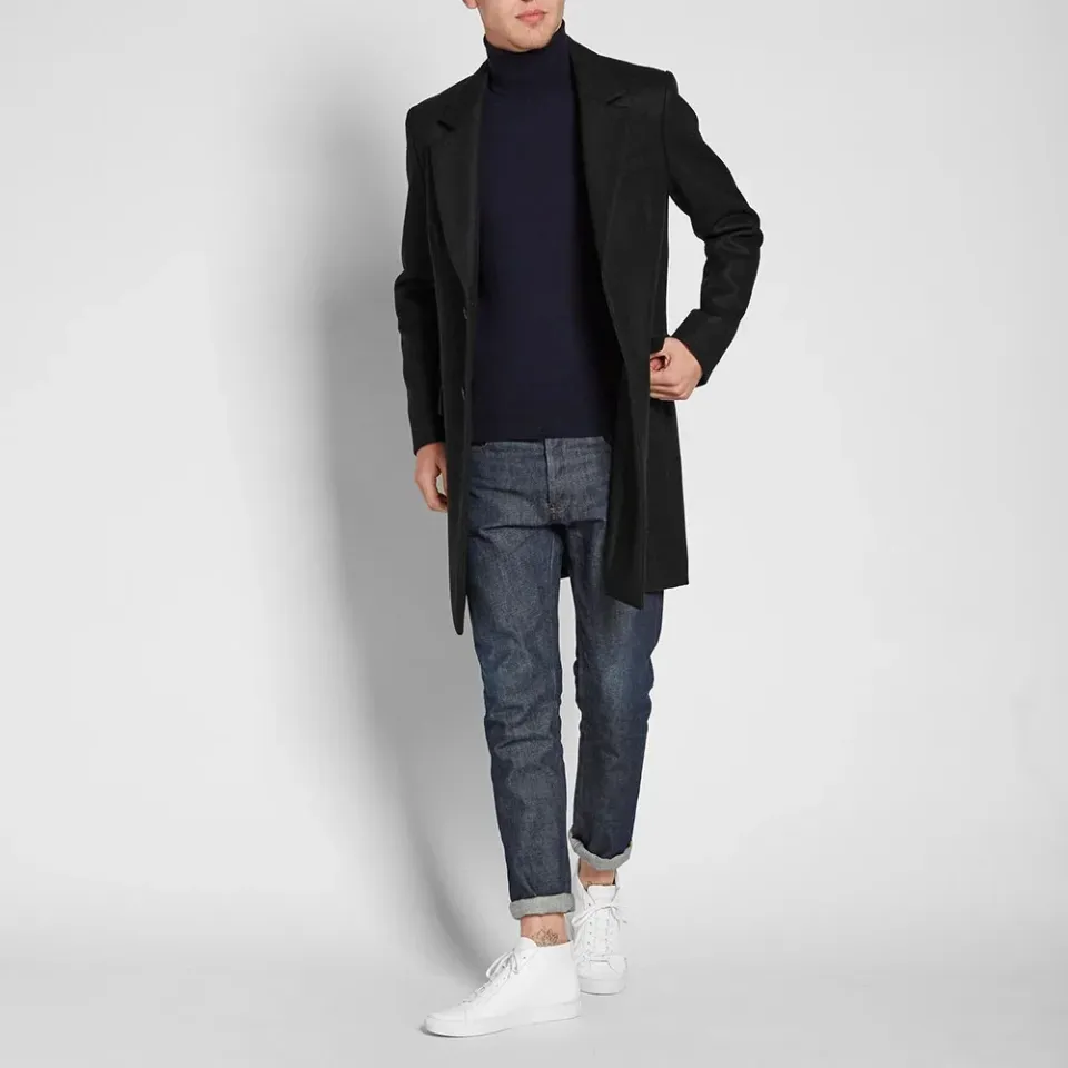 AMI Classic 2 Button Overcoat
