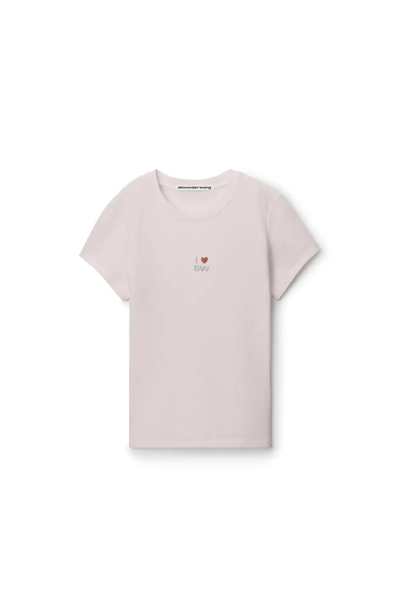 CRYSTAL HOTFIX I HEART AW TEE