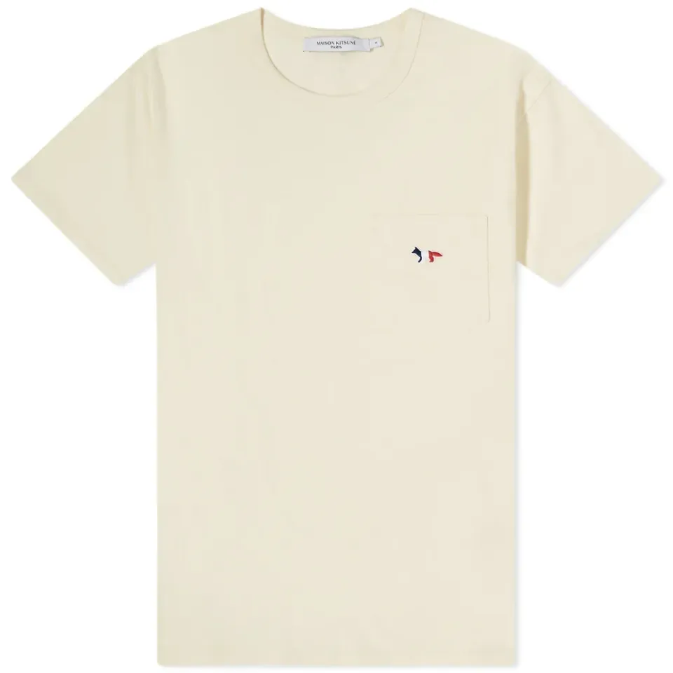 Maison Kitsuné Tricolor Fox Patch Classic Pocket T-Shirt