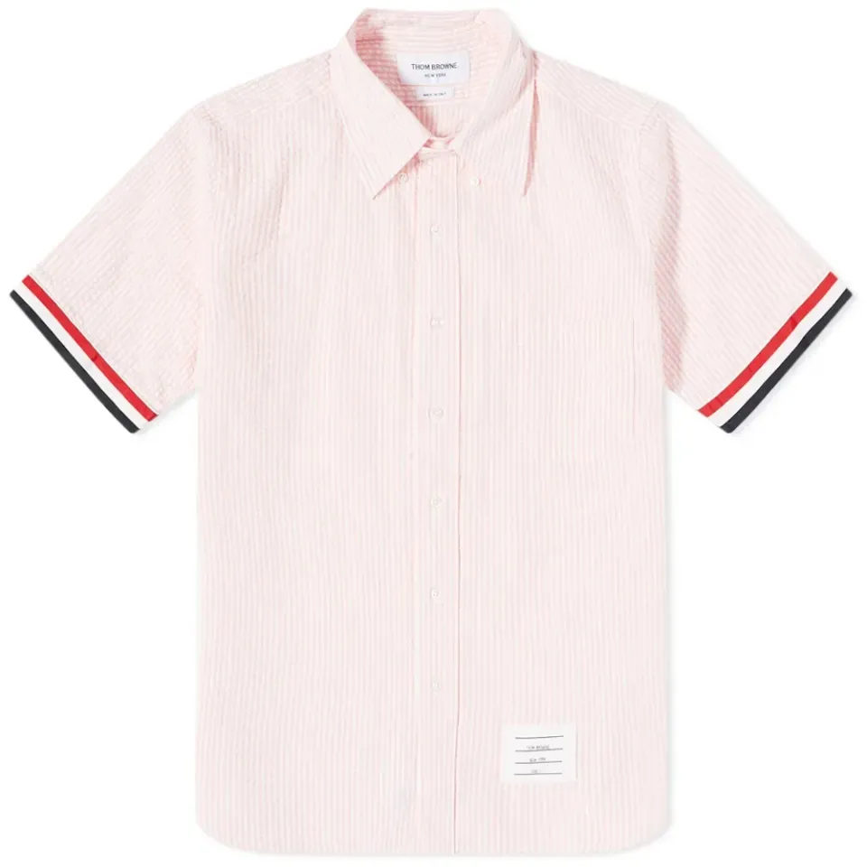 Grosgrain Cuff Seersucker Shirt