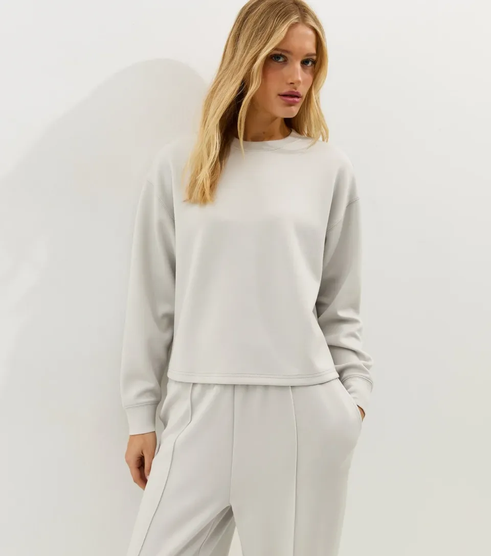 Women's Premium Light Grey Sweatshirt