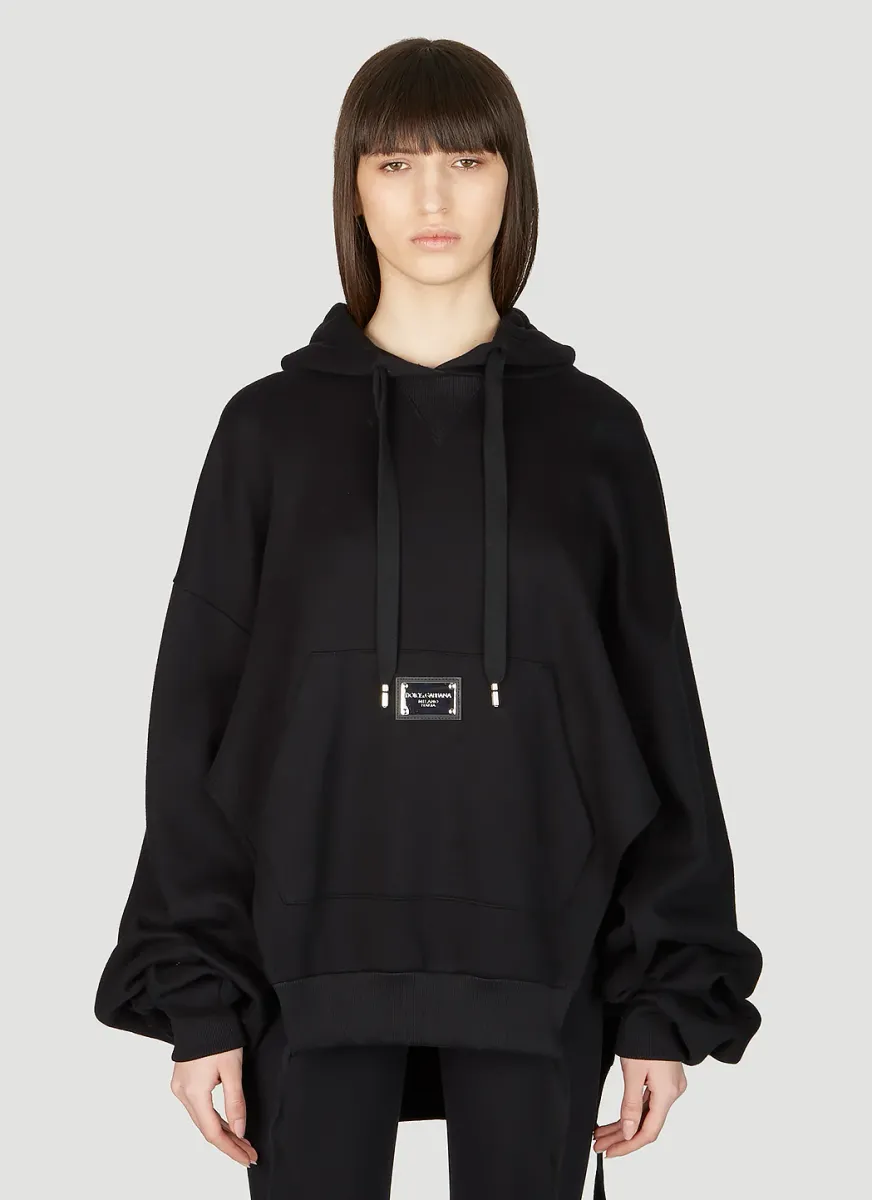 Logo Plaque Hooded Sweatshirt