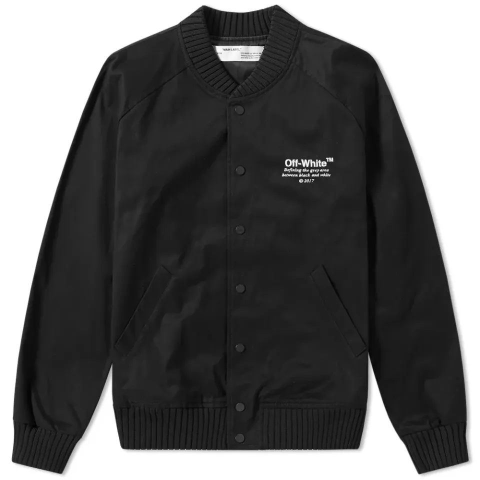 Helvetica Off Varsity Jacket