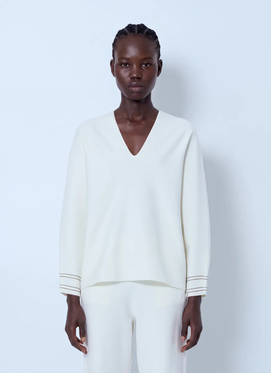 V-Neck Knit Top