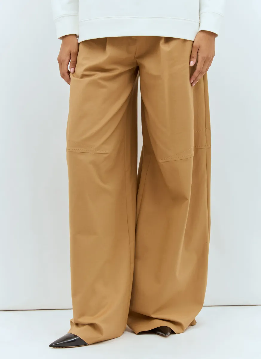 Oversized Stretch Cotton Pants