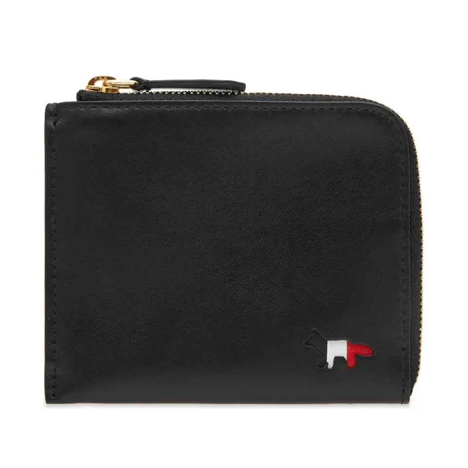 Maison Kitsuné Tricolour Leather Coin Purse