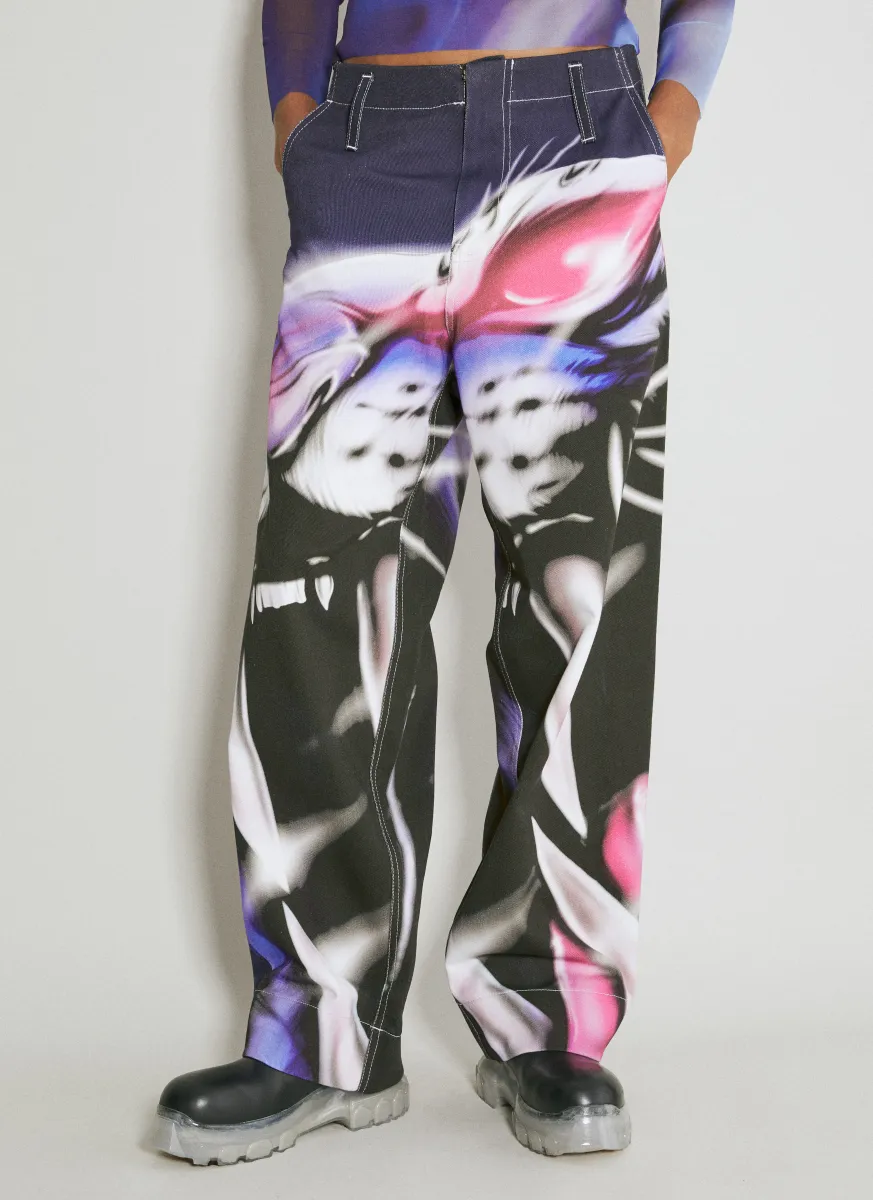 Wide Leg Graphic Pants