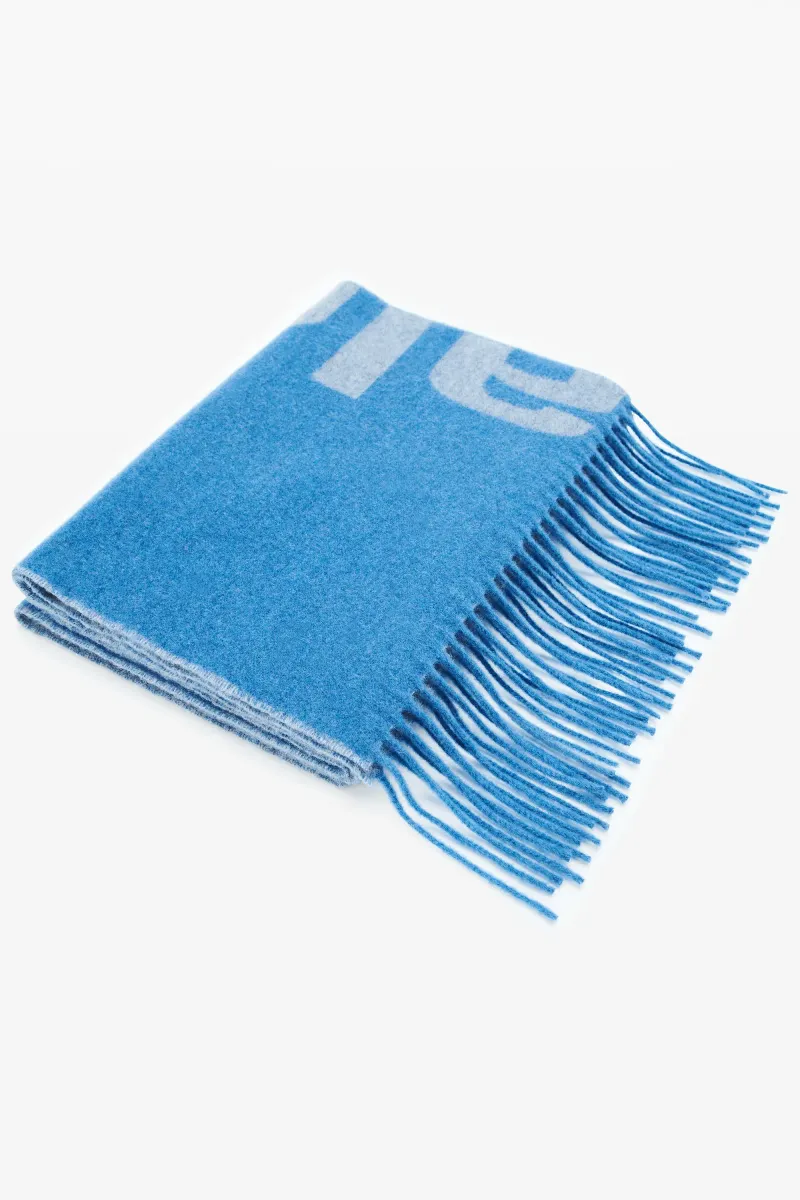 Logo Jacquard Scarf in Wool Cashmere