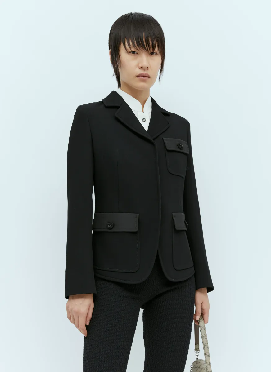 Fine Wool Crepe Jacket