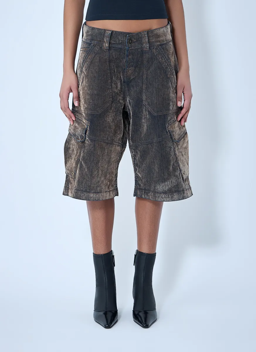 Denim Cargo Shorts