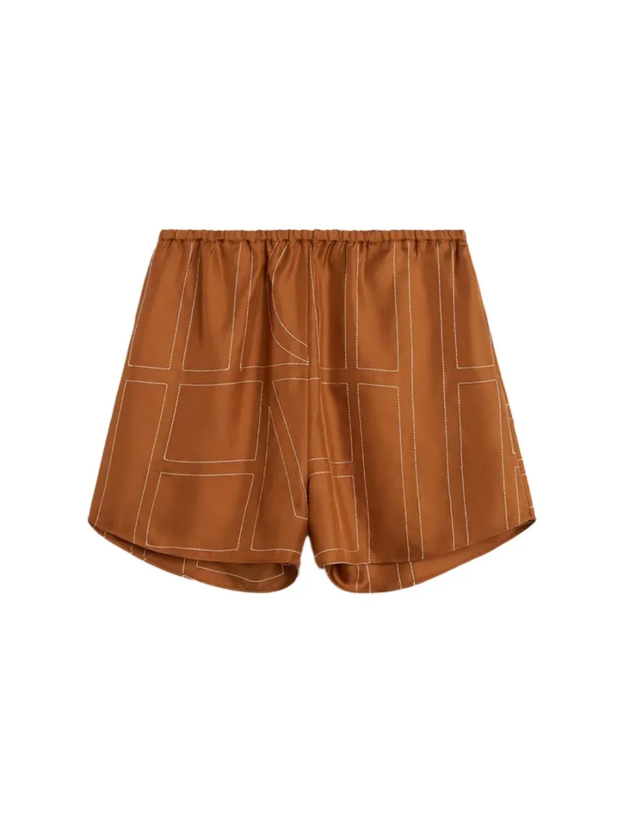 Silk Shorts Terracota