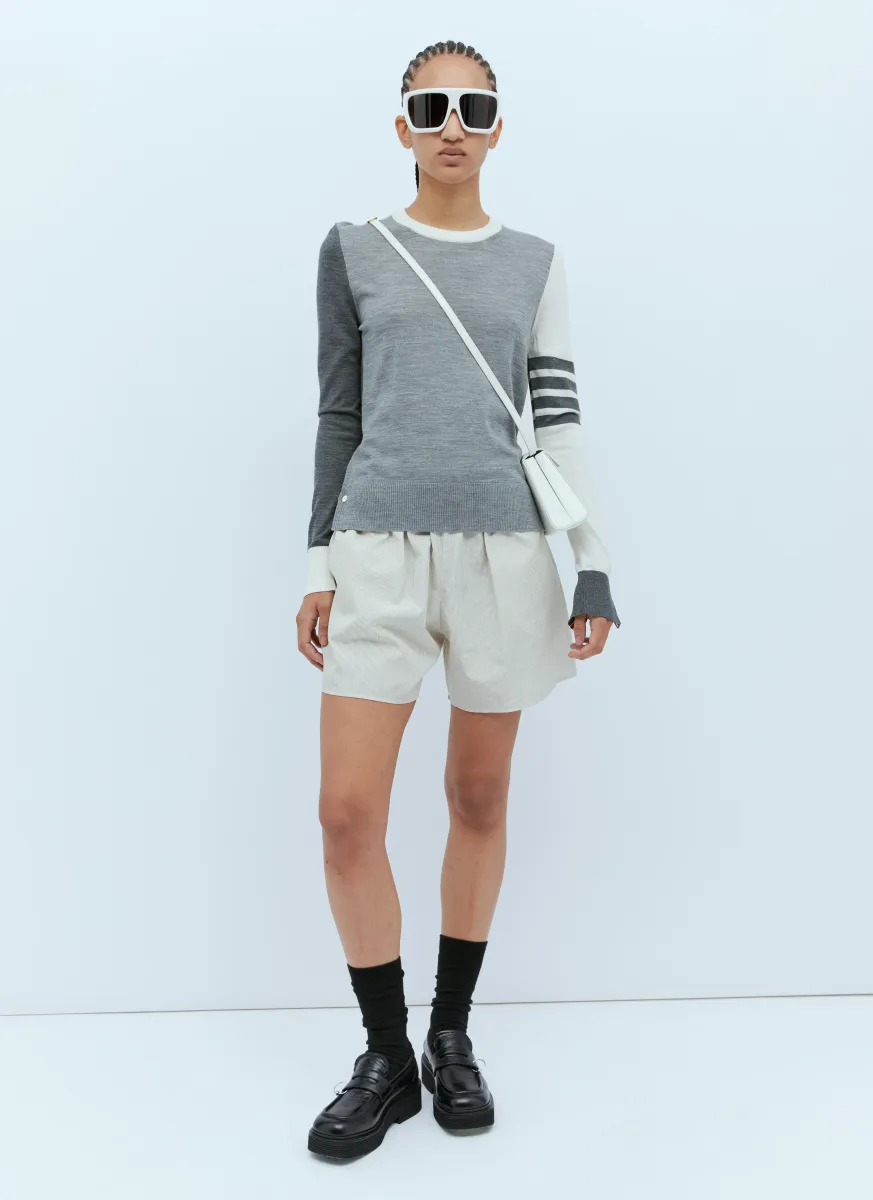 Four-Bar Wool Sweater