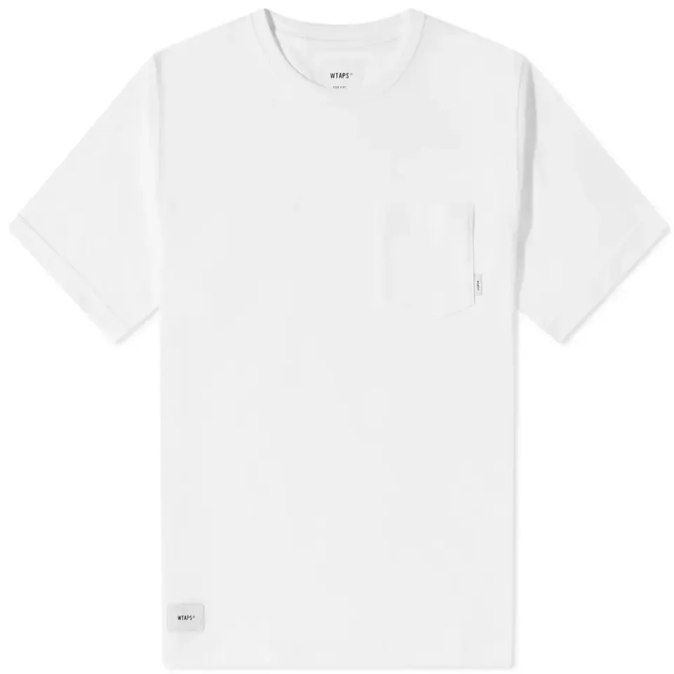 Blank Contrast Stitch Pocket T-Shirt
