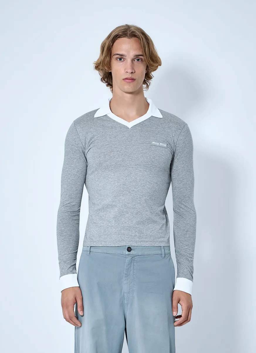 Collared Long Sleeve Knit Sweater
