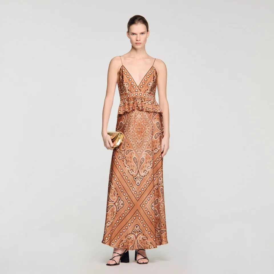 Bandana-print maxi dress