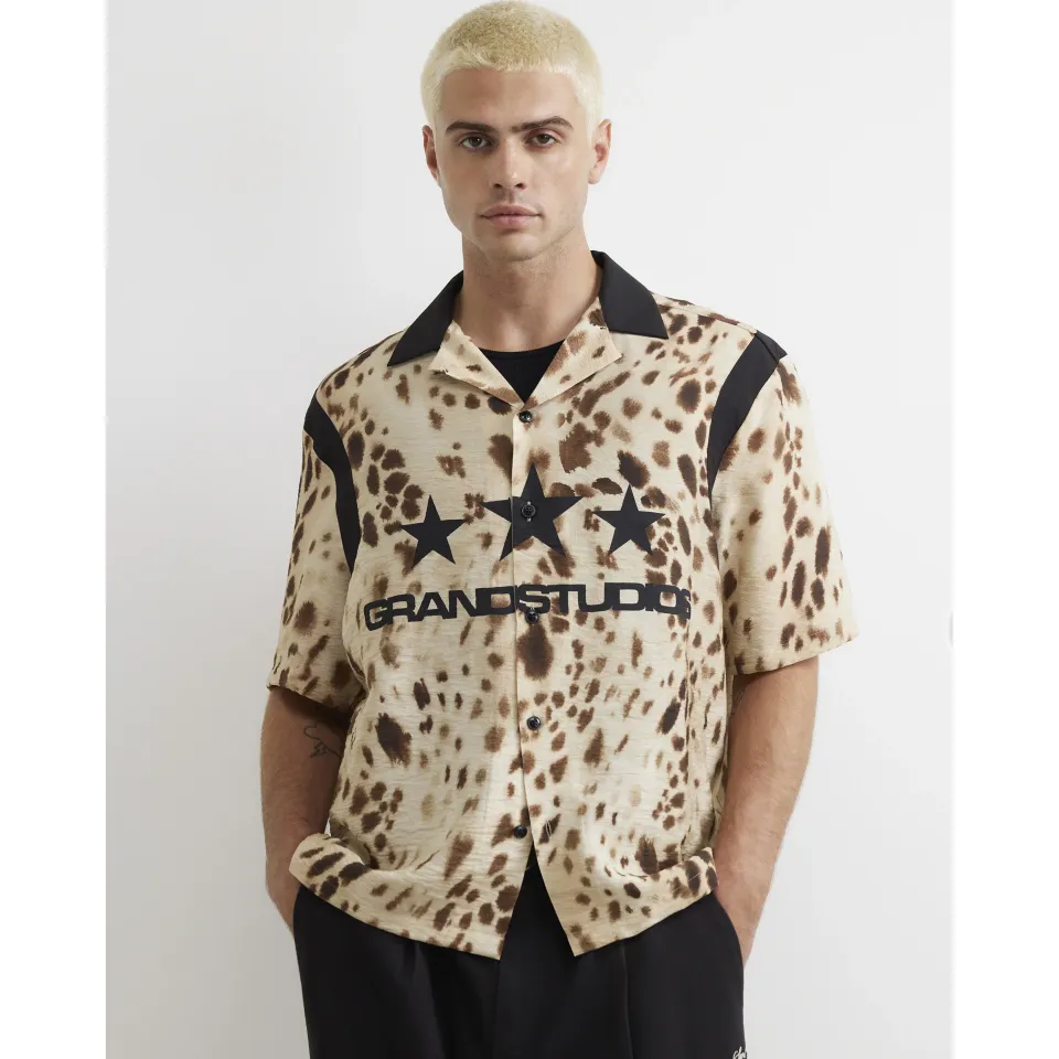 Leopard Print Short Sleeve Shirt