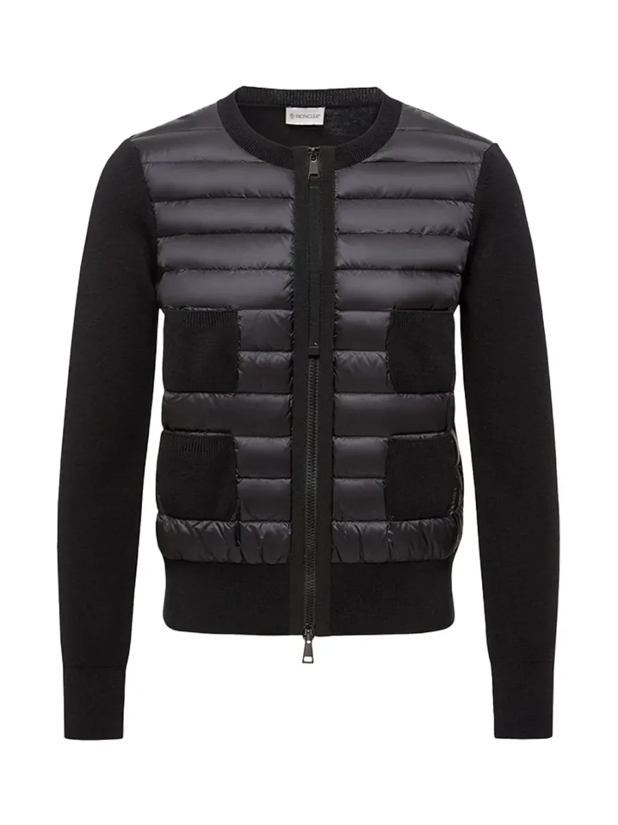 Women Padded Cardigan Black