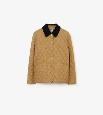 Quilted Barn Jacket in Camel brown - Women, Nylon