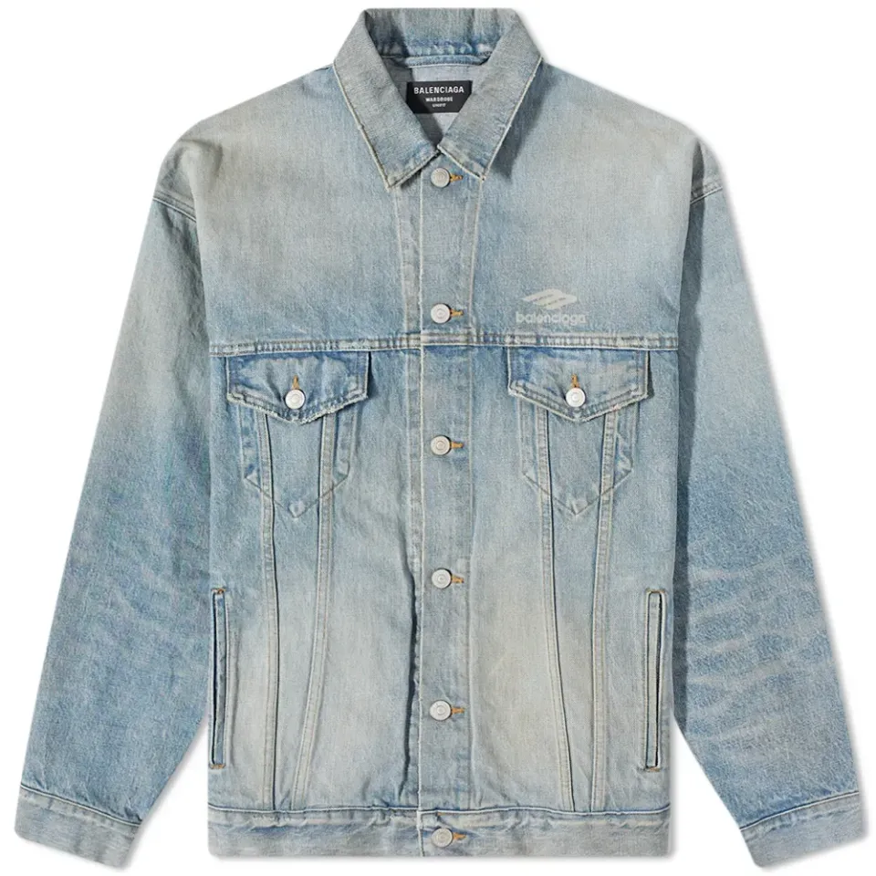 Back Logo Oversized Denim Jacket