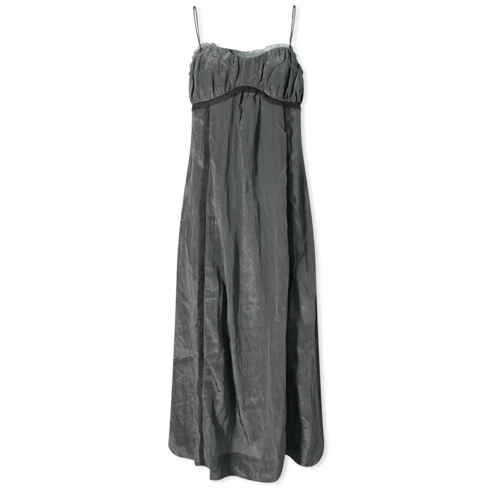 Shiny Tech Strap Midi Dress