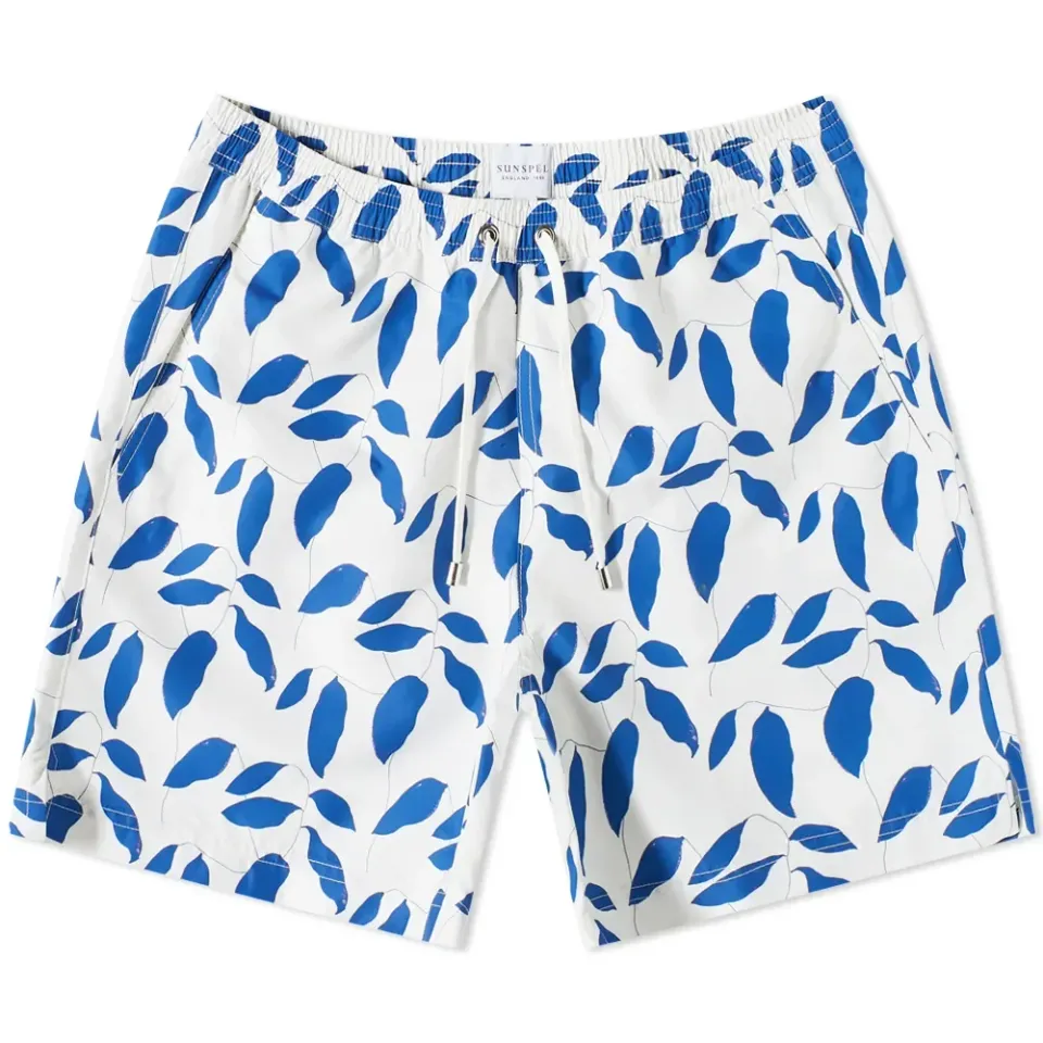 Leaf Print Swim Shorts
