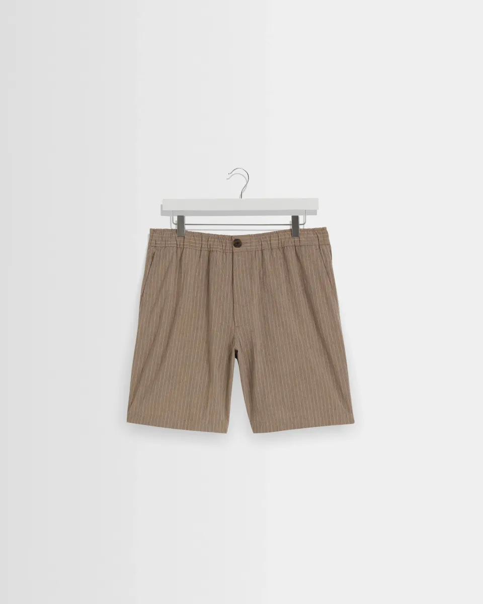 Kurt - Natural Chalk Stripe Shorts