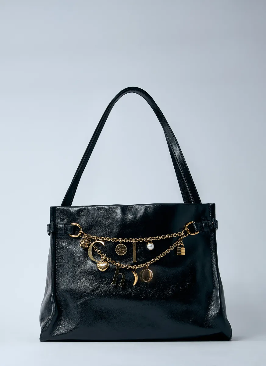 Charm Shoulder Hobo Bag